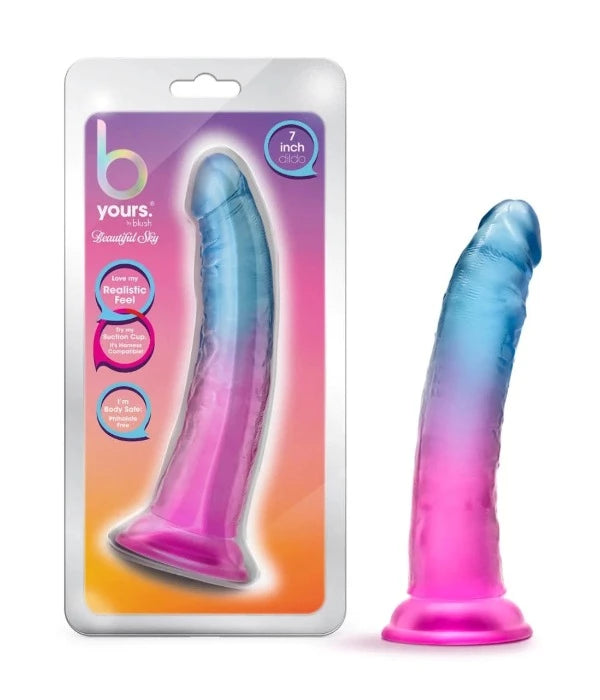 B Yours ''Beautiful Sky'' 7 Inch Dildo -Sunset