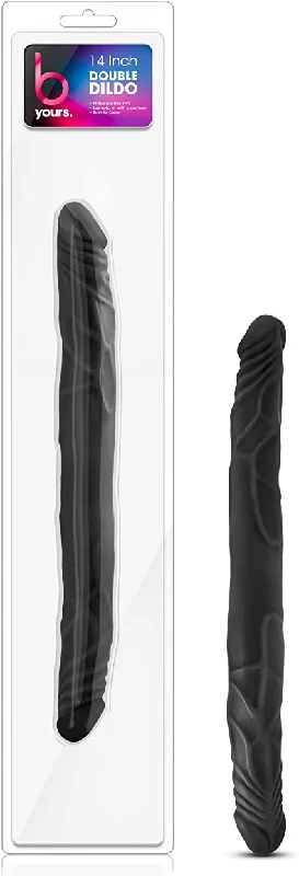 B Yours 14 Inch ''Double'' Dildo -Black