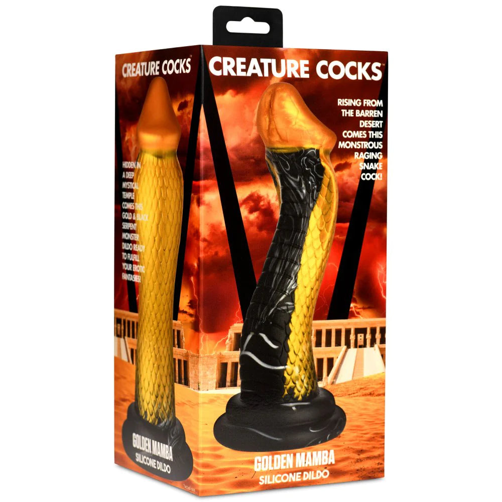 Creature Cocks Golden Mamba Dildo by XR