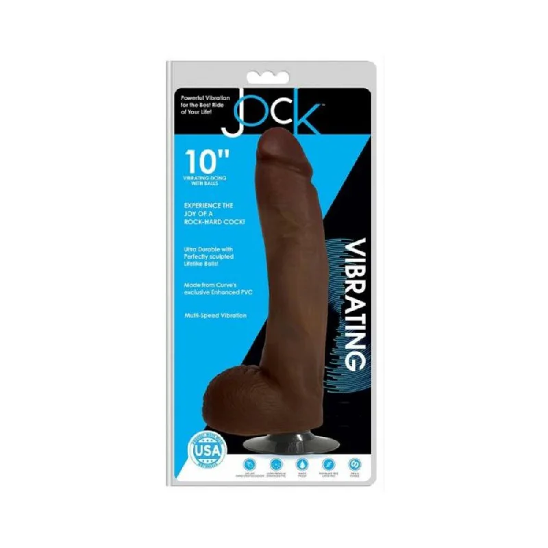 Jock Vibrating Dong W/balls 10 Chocolat