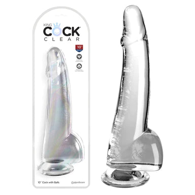 King Cock Clear Dildo With Balls 10" by Pipedream Products®