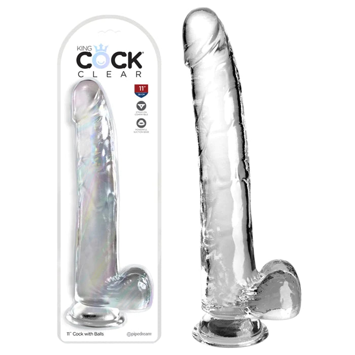 King Cock Clear Dildo With Balls 11" by Pipedream Products®