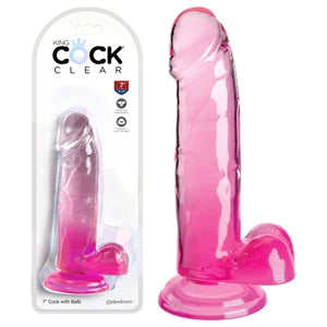 King Cock Clear Dildo With Balls 7" by Pipedream Products®