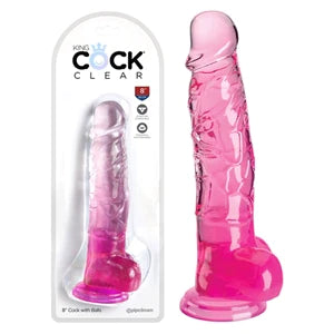 King Cock Clear Dildo With Balls 8" by Pipedream Products®