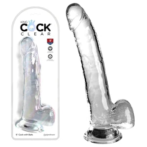 King Cock Clear Dildo With Balls 9" by Pipedream Products®