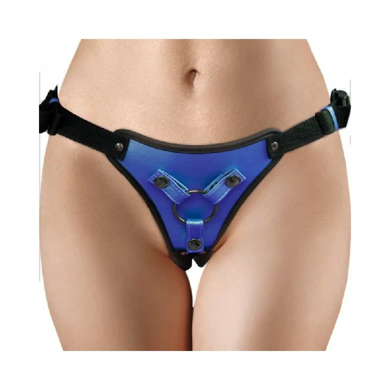 Ouch! Metallic Strap-on Harness Metallic Blue