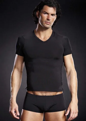 Performance Microfiber V-Neck Tee - Black - Small/Medium