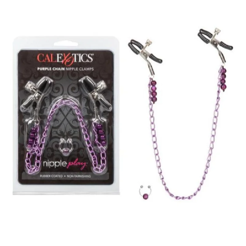 Calex Nipple Play ''Purple Chain'' Nipple Clamps