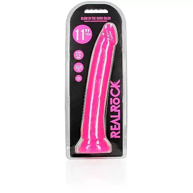 Realrock Glow In The Dark Slim Dildo 11" by Shots