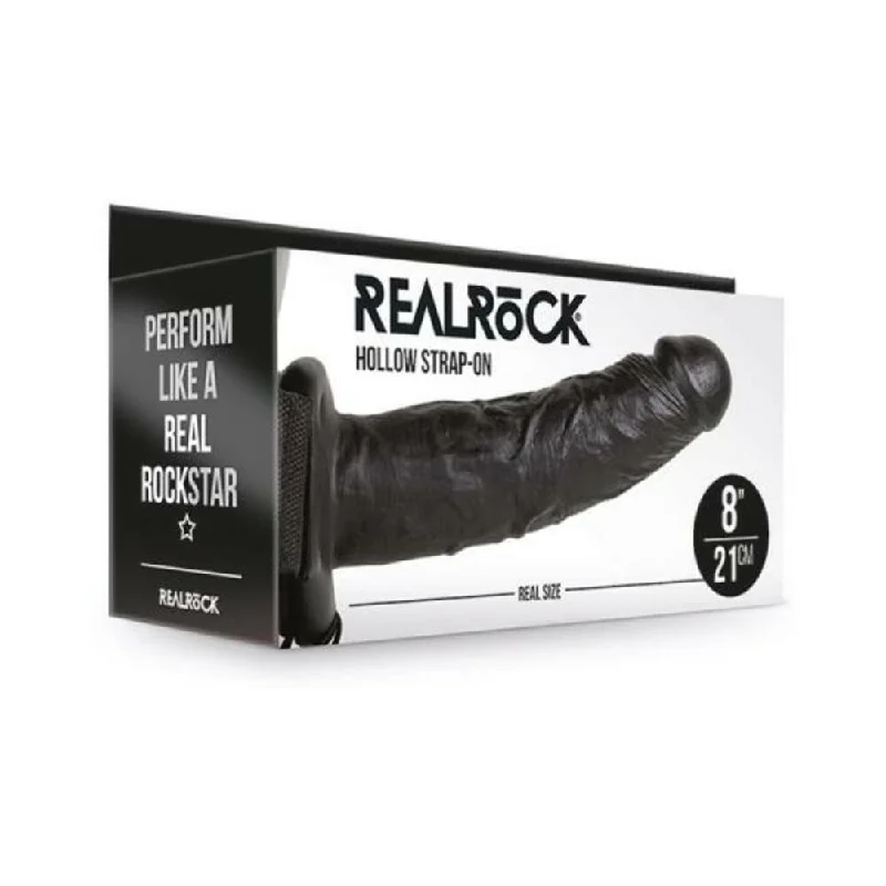 Realrock Hollow Strap-on Without Balls 8 In.