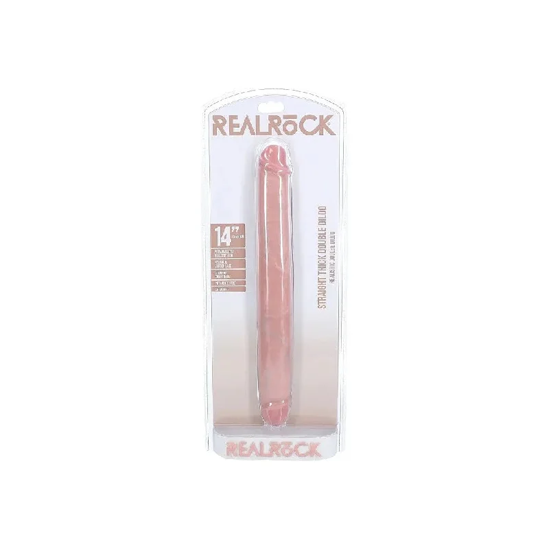 Realrock Thick Double Ended Realistic Dildo 14" by Shots