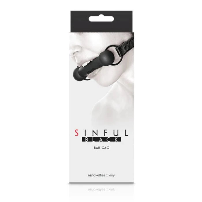 Sinful Silicone ''Bar'' Gag -Black