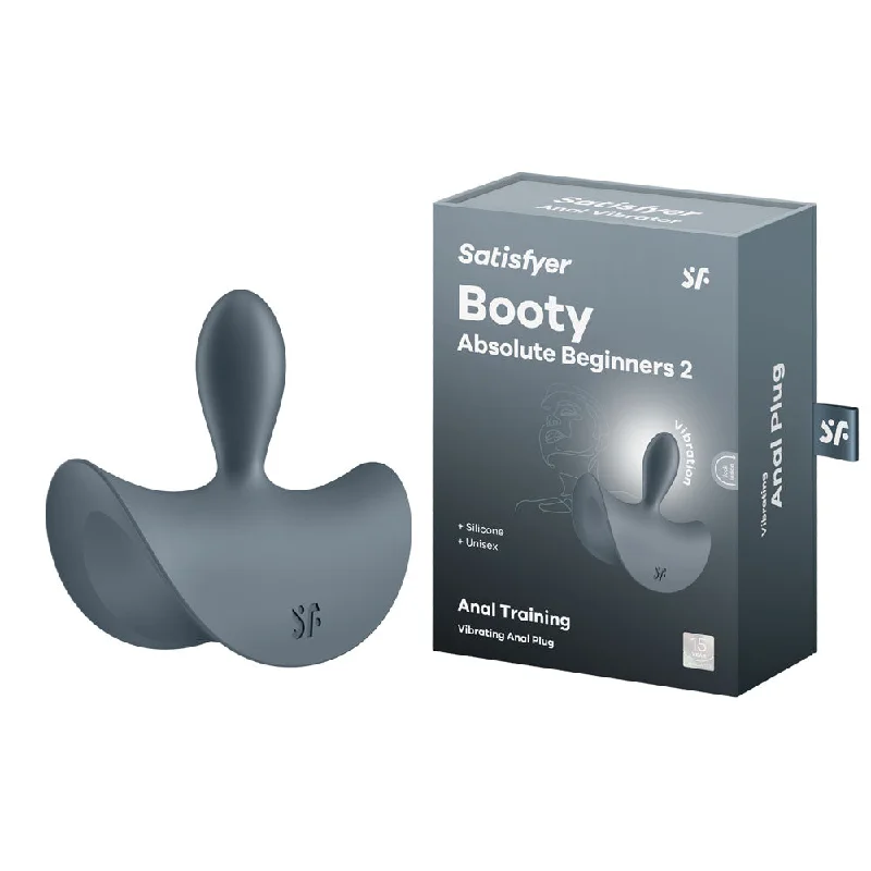 Satisfyer Booty Absolute Beginners 2 - Grey USB Rechargeable Vibrating Butt Plug