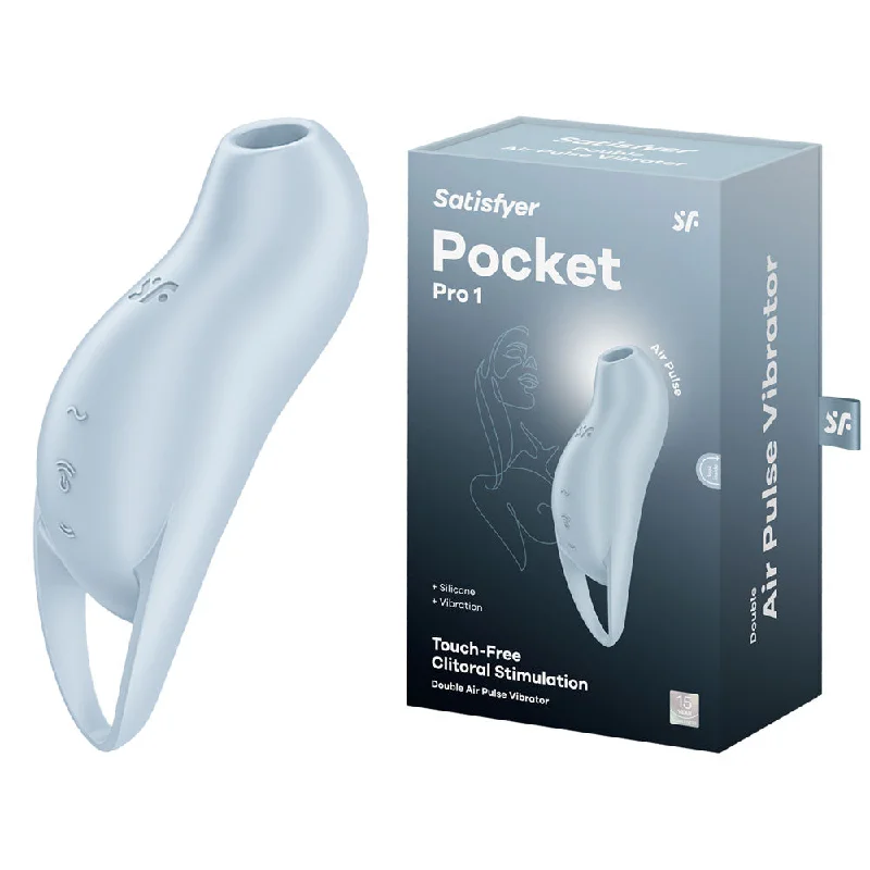 Satisfyer Pocket Pro 1 - Blue - Blue USB Rechargeable Air Pulse Stimulator