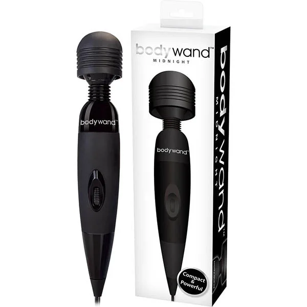 Bodywand Midnight Vibrator - Black Mains Powered Massage Wand