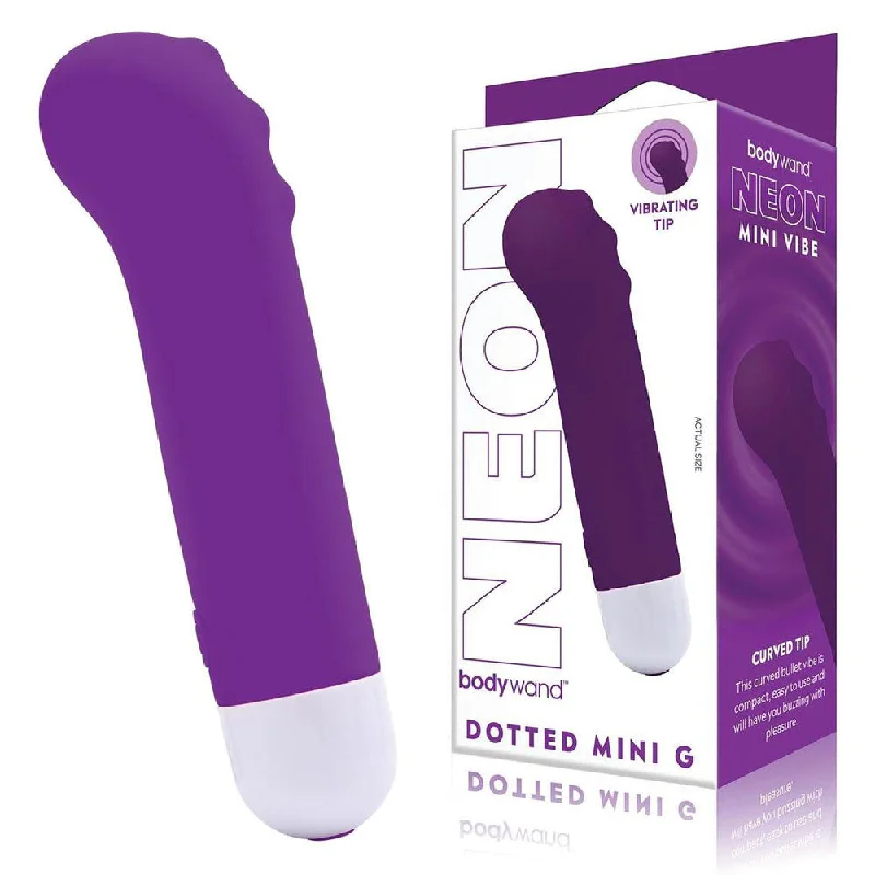 Bodywand Neon Dotted Mini G Vibrator - Neon Purple