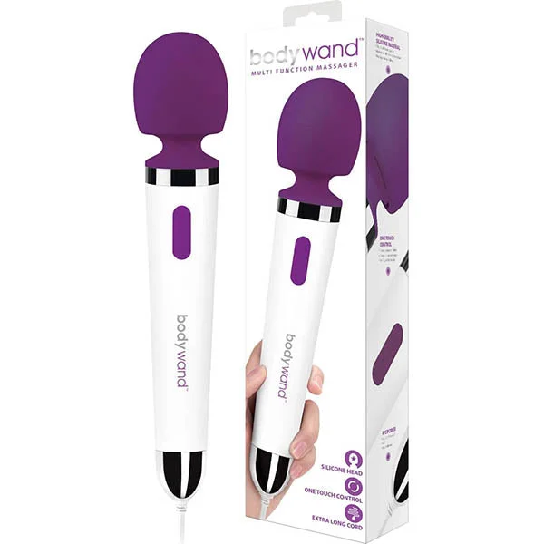 Bodywand Vibrator Multi Function Powered Massager - White/Purple