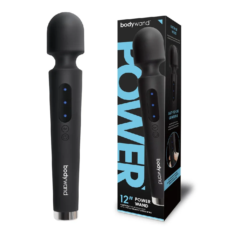 Bodywand 12'' Power Wand - Black - Black 30.5 cm USB Rechargeable Massager Wand