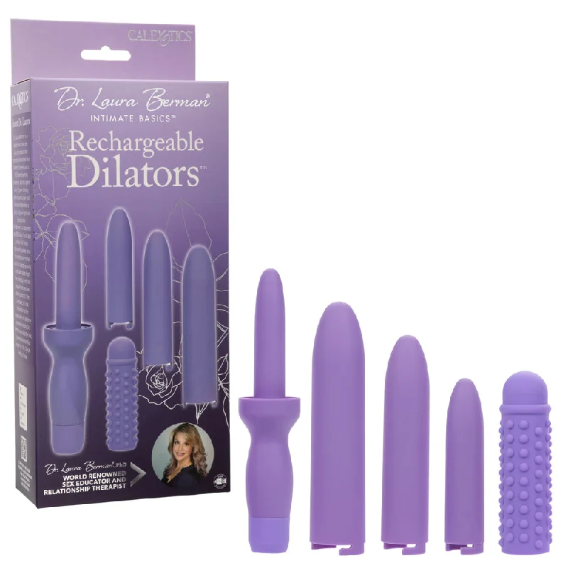 Dr. Laura Berman Rechargeable Dilators Set Of 4 Locking Sizes Plus Sleeve