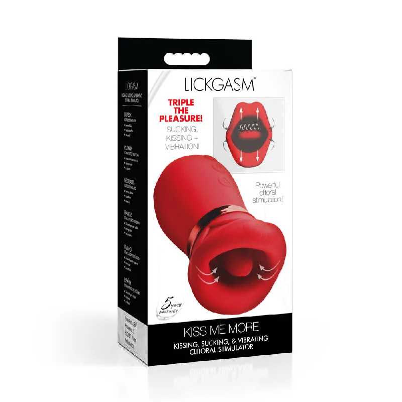 Lickgasm Kiss Me More Kissing, Sucking, & Vibrating Clitoral Stimulator