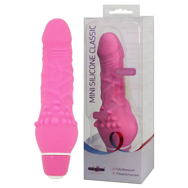 Mini Silicone Classic Vibrator 5.25" - Pink