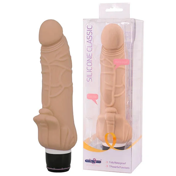 Silicone Classic Vibrator - Flesh