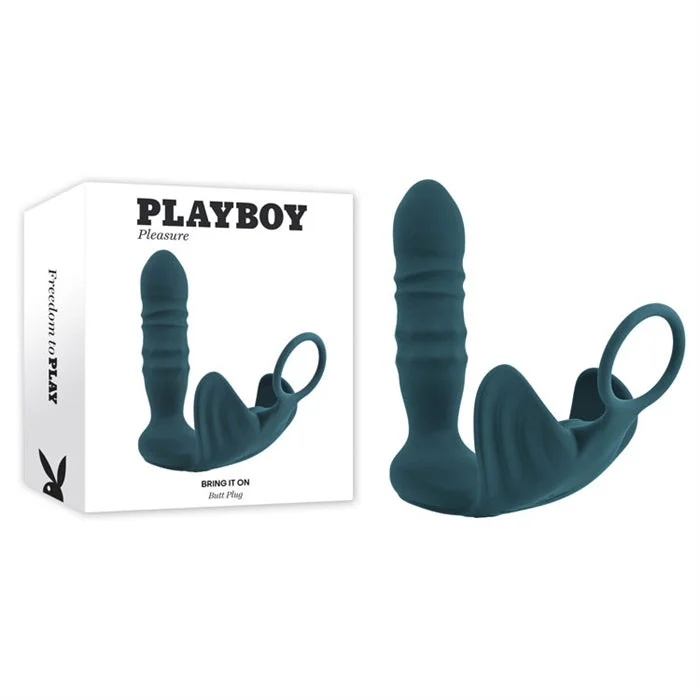 Bring It On Vibrating Cock Ring with Anal Probe by Playboy