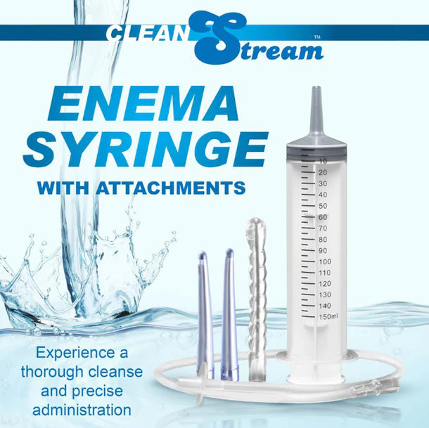 Clean Stream Enema Syringe with Attachments by XR