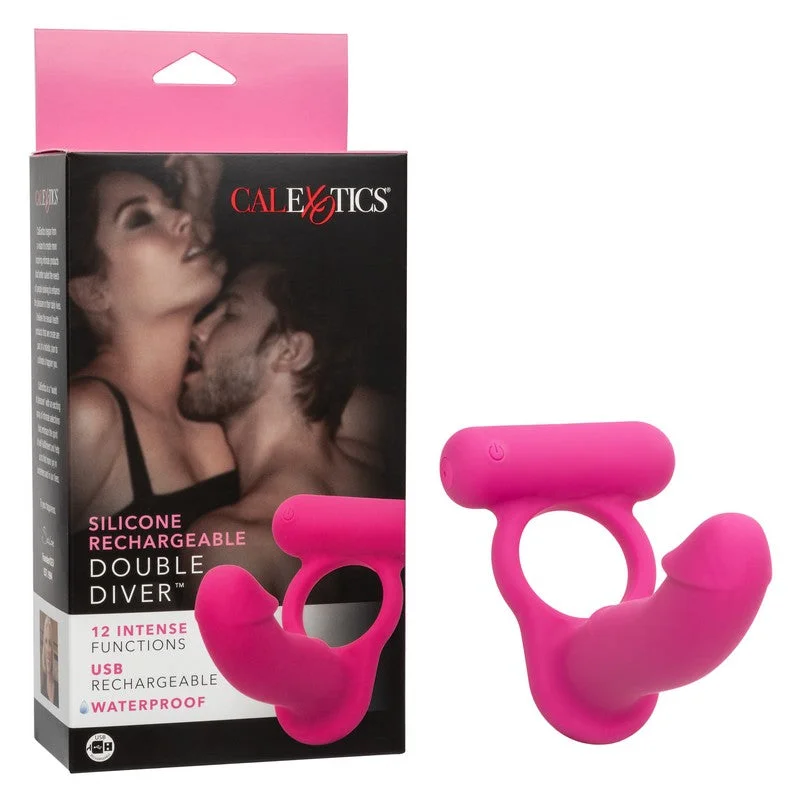 Double Diver Vibrating Cock Ring & Anal Probe Double Penetration by Cal Exotics