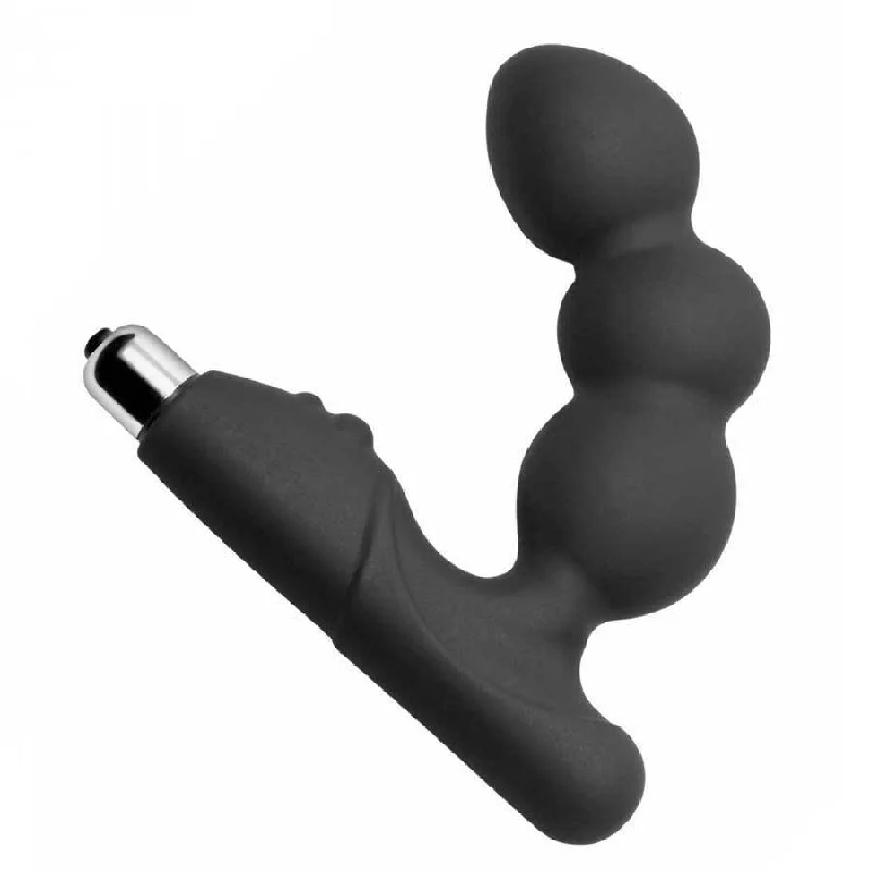 Hero Black Vibrating Silicone Prostate Massager & Perineum Tickler