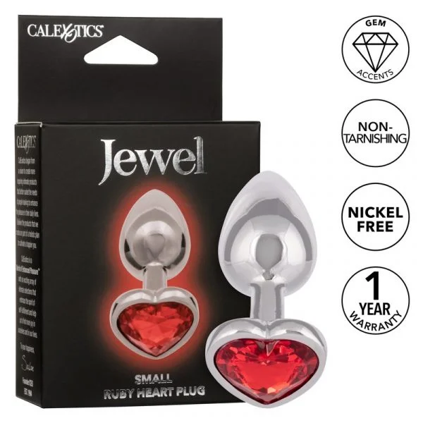 Jewel Small Ruby Heart Anal Plug by Cal Exotics