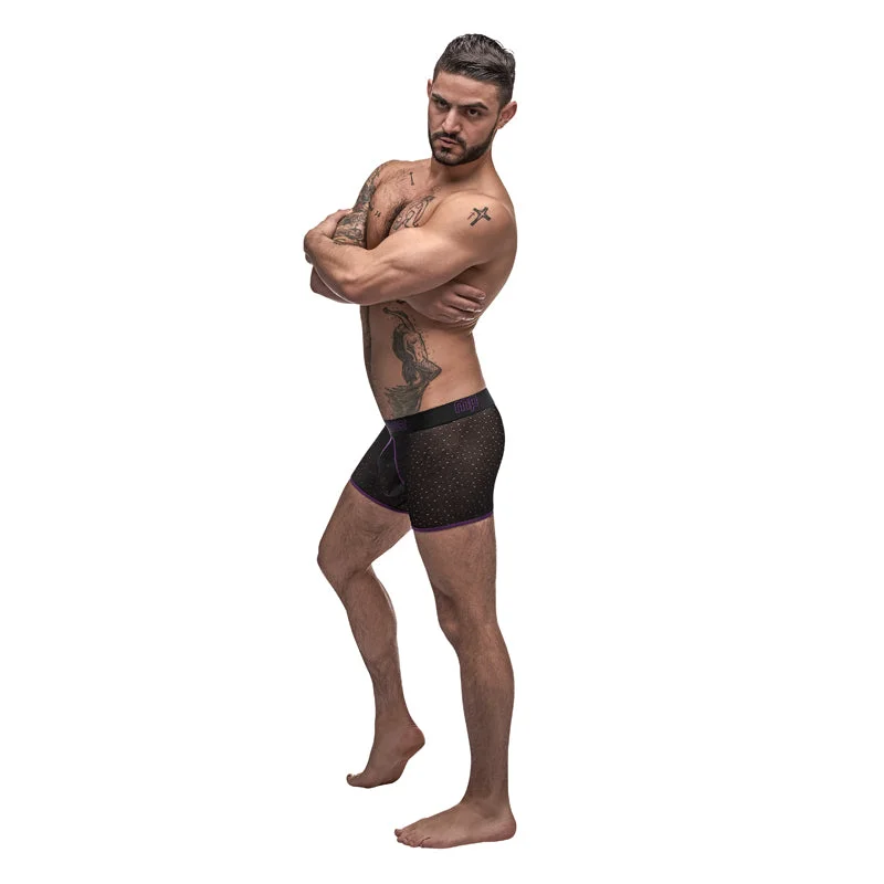 Male Power Airotic Mesh Enhancer Short Black Xlarge