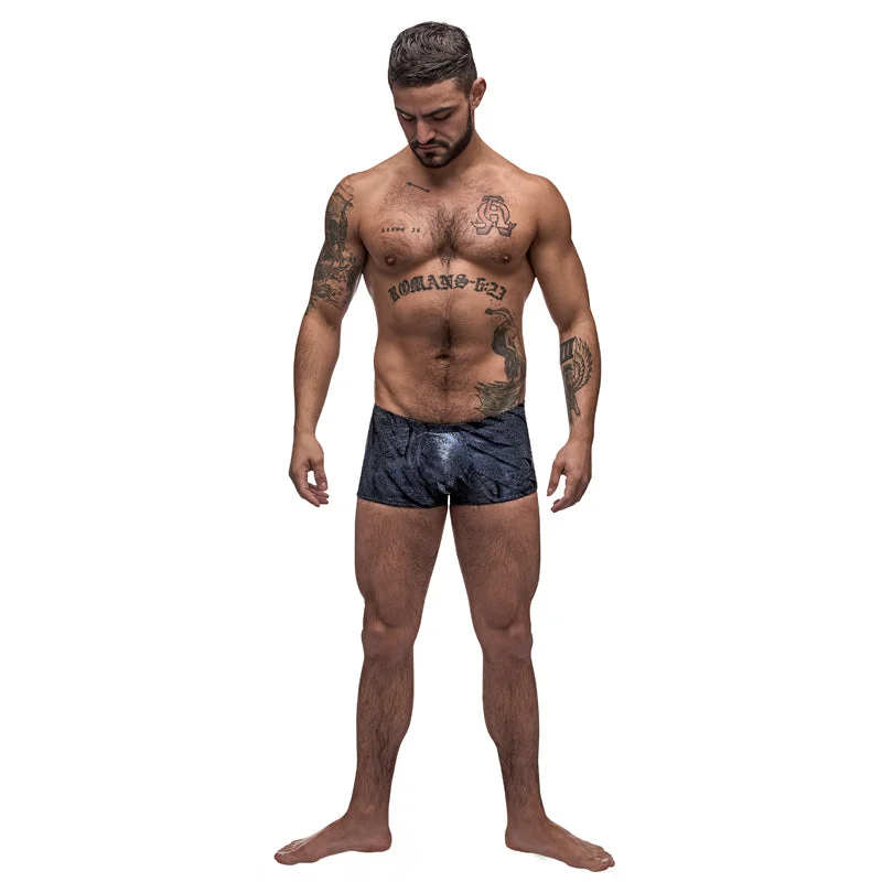 Male Power Blue Streak Mini Short Blue Large