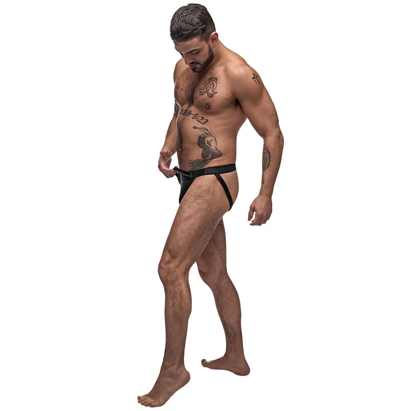 Male Power Grip & Rip Rip off Thong Black SM