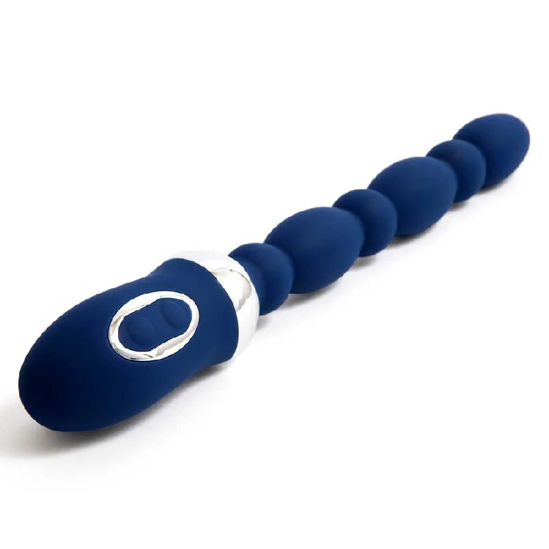 Nu Sensuelle Homme 15 Function Flexii Vibrating Silicone Anal Beads Navy Blue