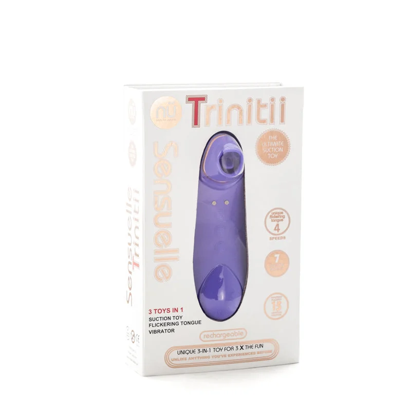 Nu Sensuelle Trinitii 3-in-1 Suction Tongue Vibe Ultra Violet