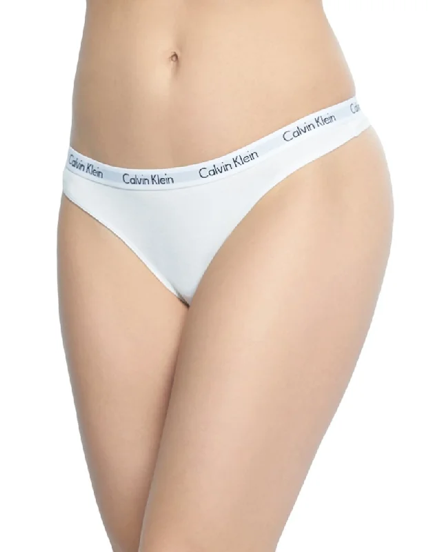 Calvin Klein Women 3-Pack Carousel Thong Black/White/Grey QD3587