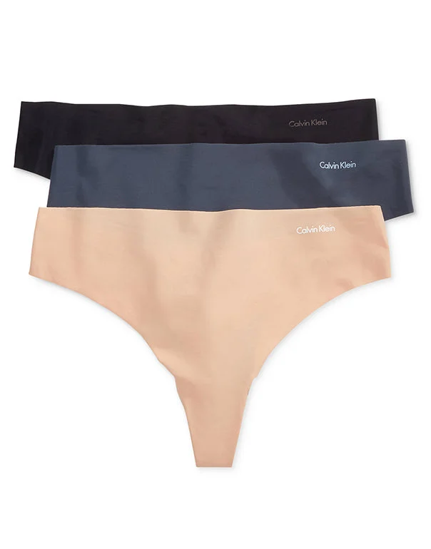 Calvin Klein Women 3-Pack Invisible Thong QD3558