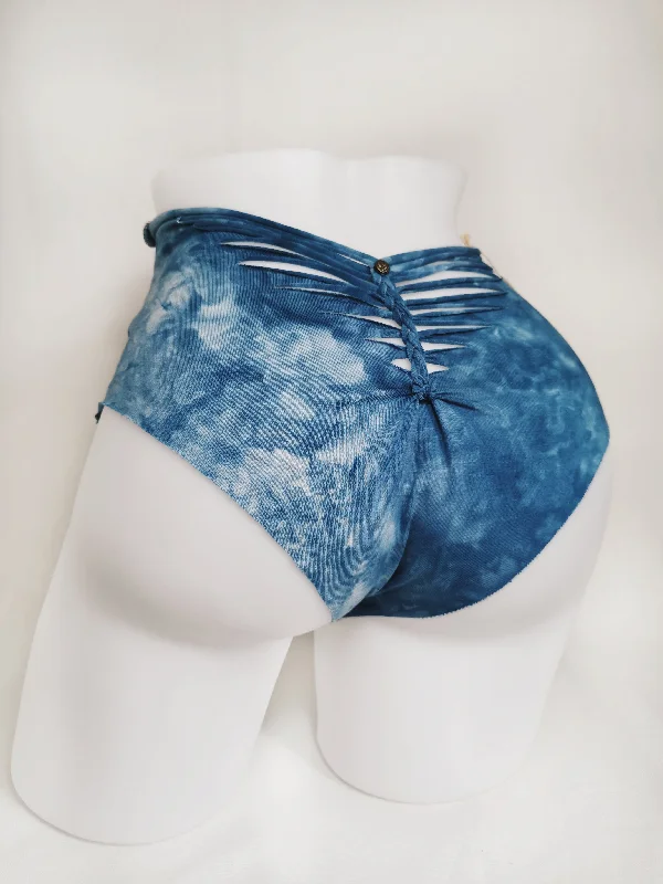 Sea Foam Panties ~ Large ~ Blue, White