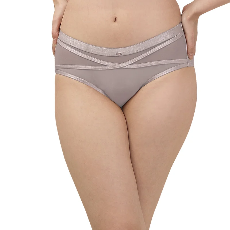 High Rise Full Coverage Panty with Mesh Detailing - CP-1131