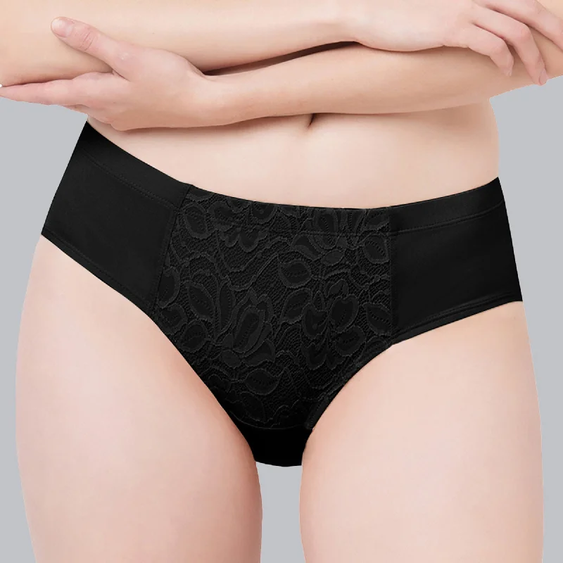 High Waist Full Coverage Lace Brief -FP-1705