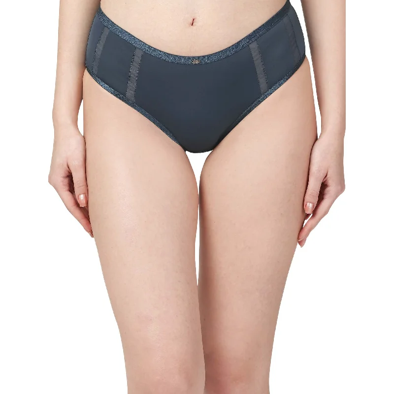 High Waist Full Coverage Mesh Panelled Brief CP-1328