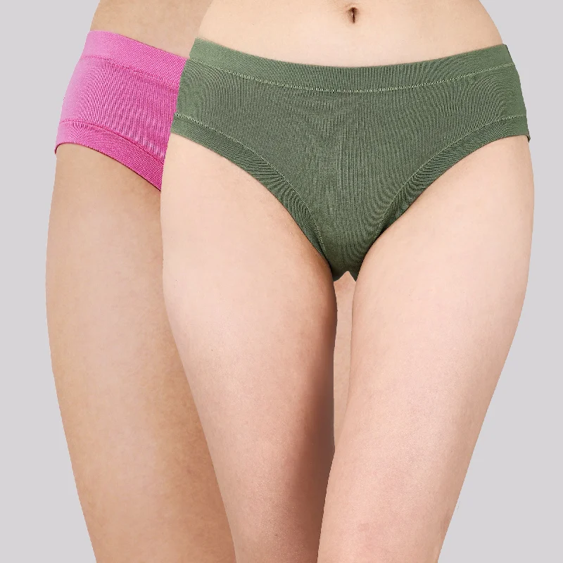 Mid Rise Seamless Cotton Panty - 2CK-33