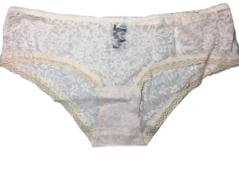 LtPink/Cream Lace Trim Panties