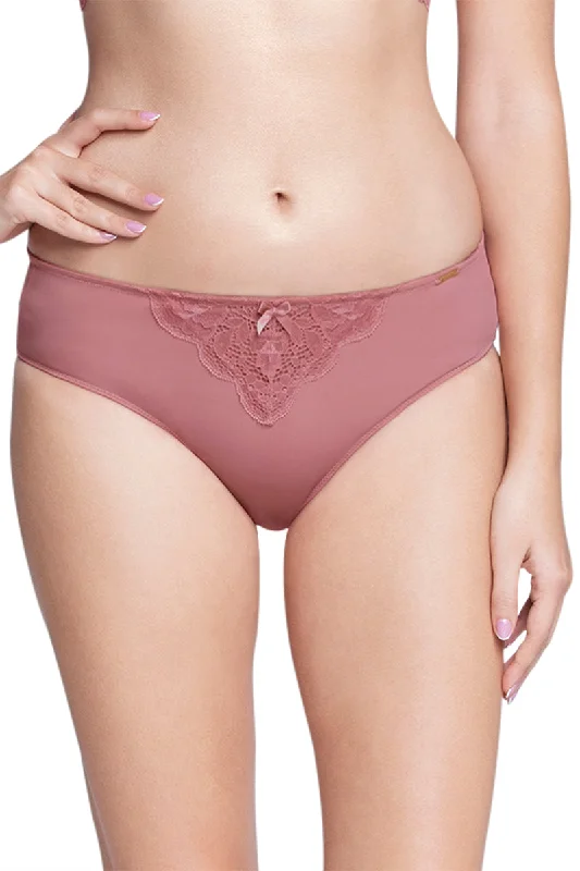 Lace Elegance Bikini Panty - Dusty Rose