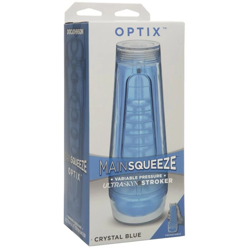 Doc Johnson Main Squeeze Optix Crystal Blue