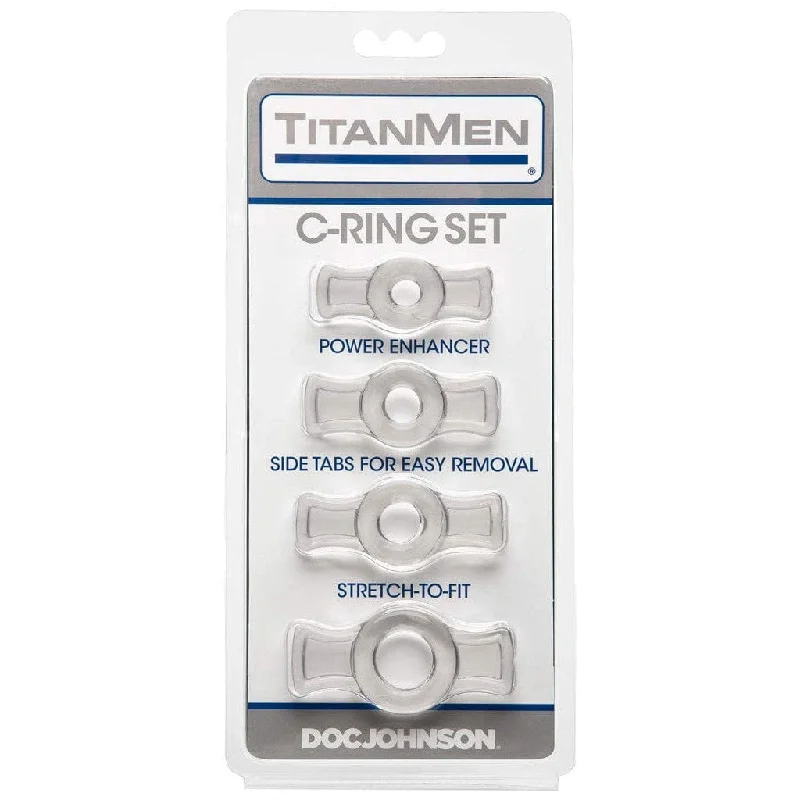 Doc Johnson TitanMen Cock Ring Set Clear