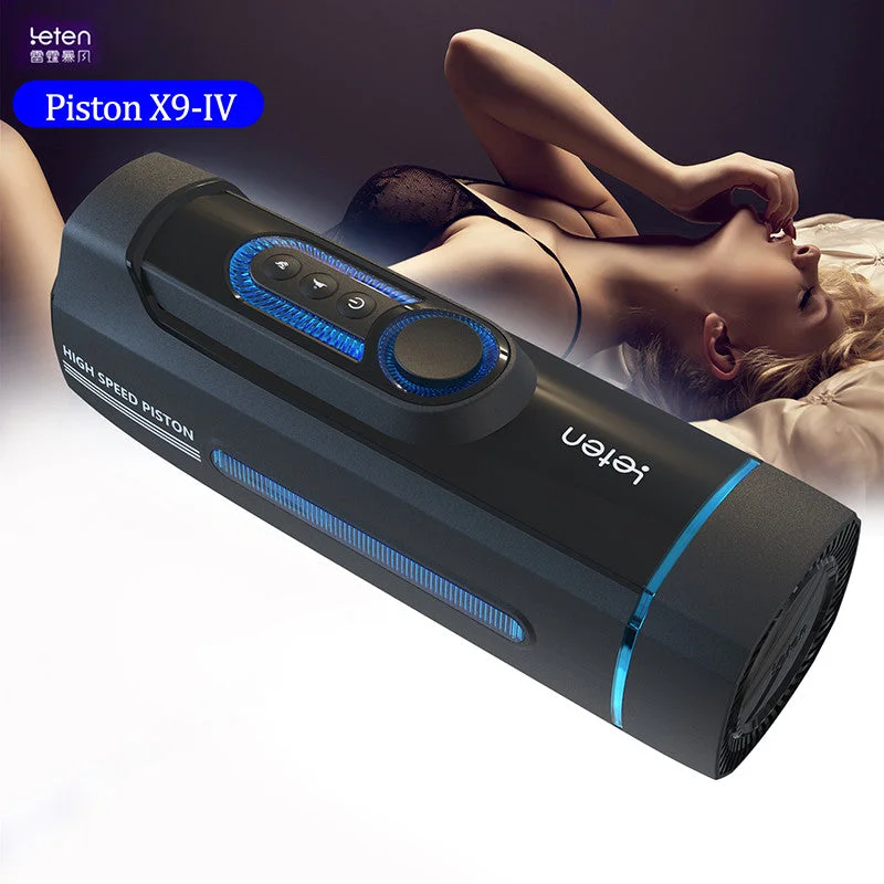 Leten X9-4 Piston High Speed Retractable Male Masturbator Moaning Heating Vagina Thrusting Masturbation Cup